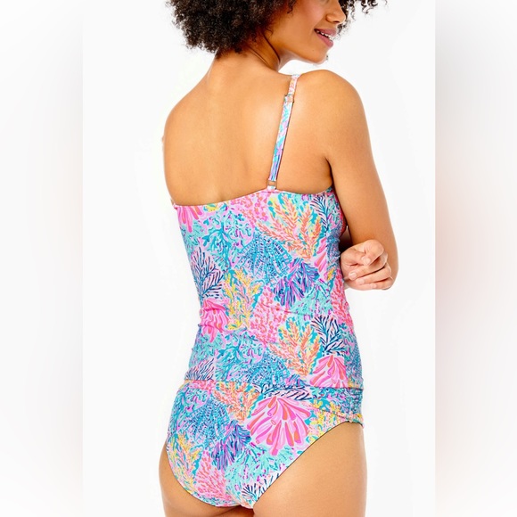 Lilly Pulitzer Brenta tankini top & Lagoon Sarong Hipster Bikini Bottom - Picture 2 of 16